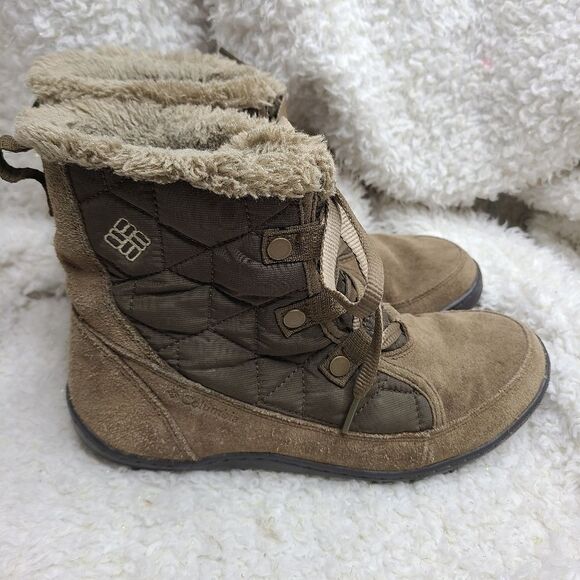 Columbia Powder Summit Shorty Mid Calf Lace Up Winter Boot Size 7 YL5207-269 - Picture 1 of 8